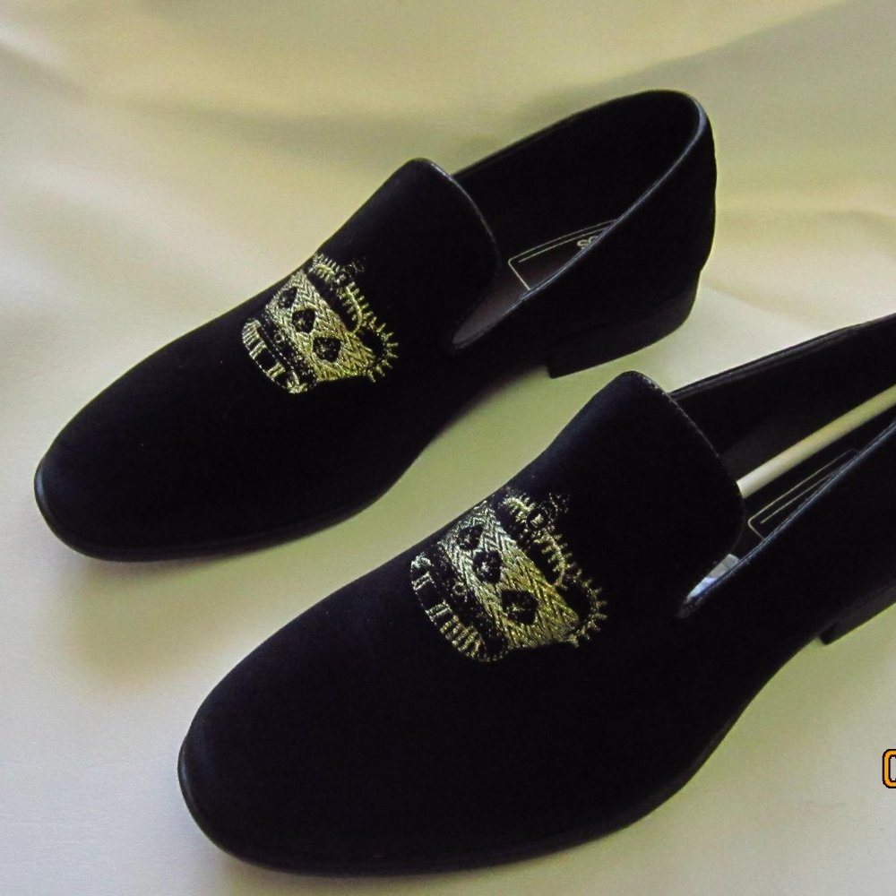Asos Black Velvet Flat slip on shoes size 6